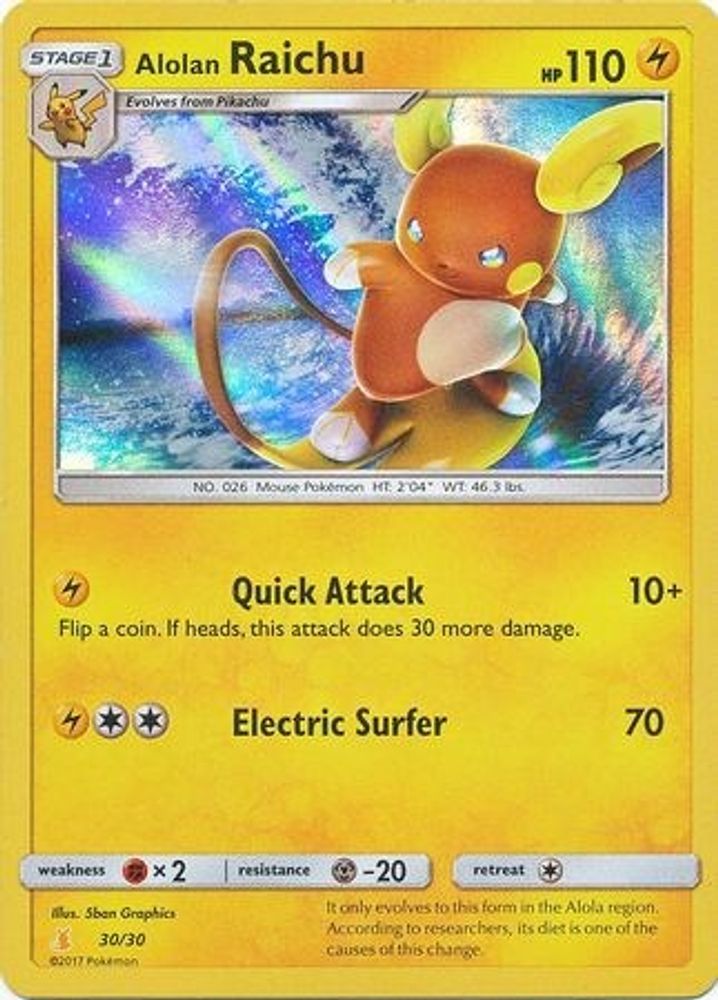 Alolan Raichu (#30 Holofoil)