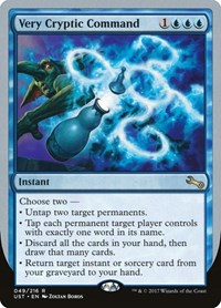 Very Cryptic Command (B), Unstable