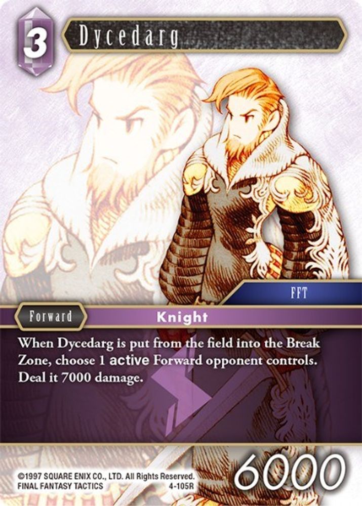 Dycedarg, Standard, front