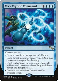 Very Cryptic Command (C), Unstable
