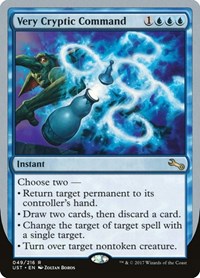 Very Cryptic Command (D), Unstable