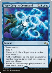Very Cryptic Command (F), Unstable