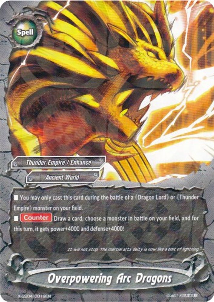 Overpowering Arc Dragons (R Foil), Standard, front