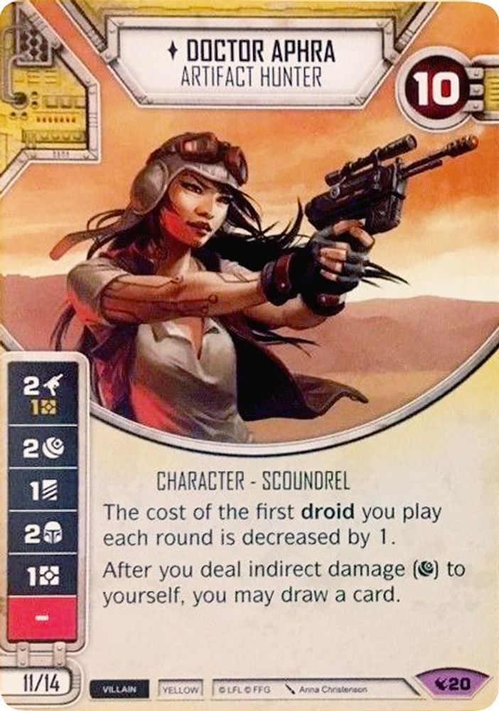Doctor Aphra - Artifact Hunter, Card-and-die, front