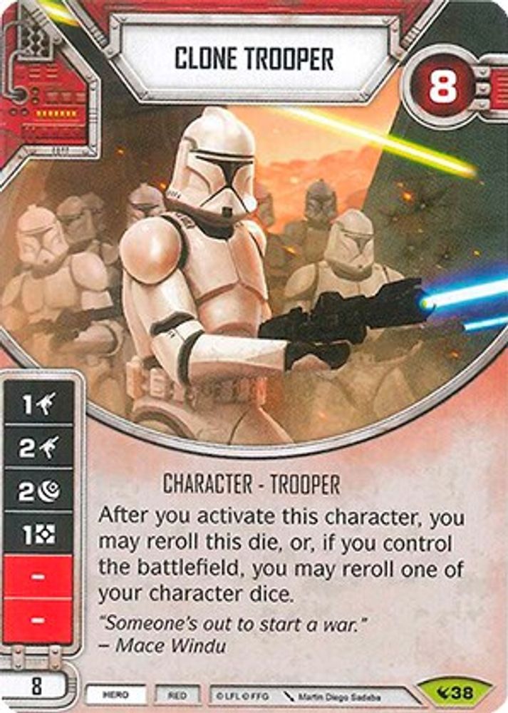 Clone Trooper, Card-and-die, front