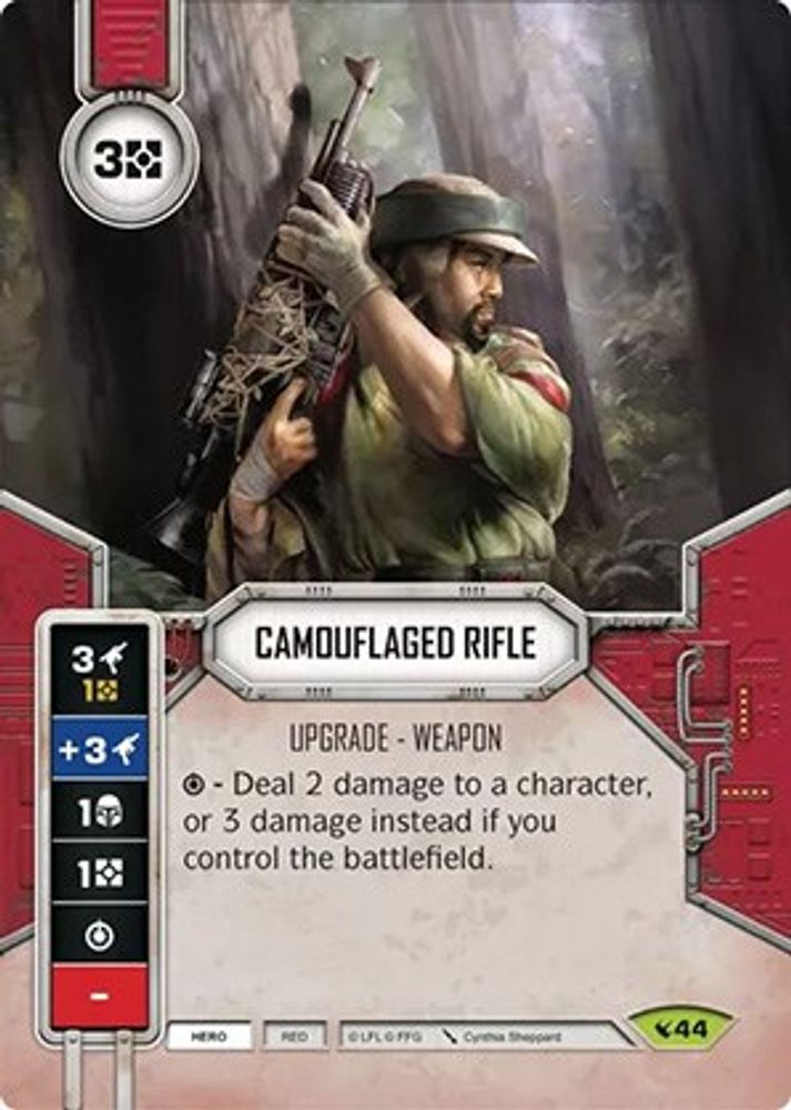 Camouflaged Rifle (Card Only), Standard, front