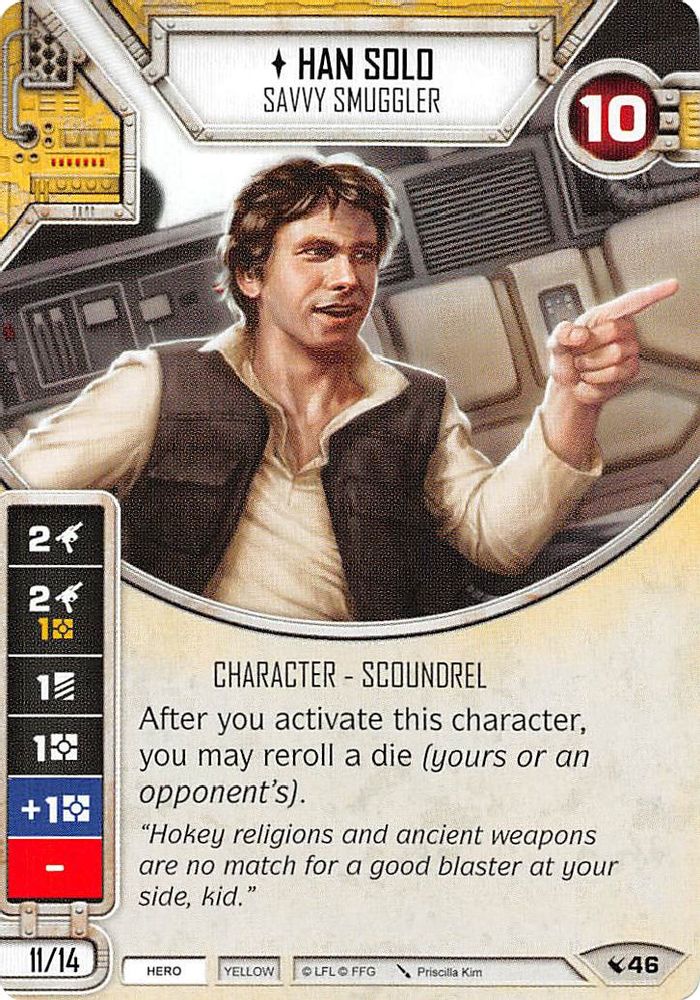 Han Solo - Savvy Smuggler, Card-and-die, front