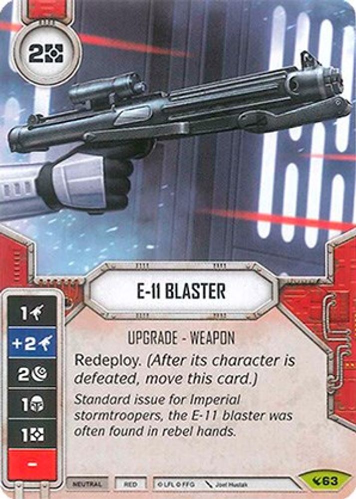 E-11 Blaster (Card Only), Standard, front