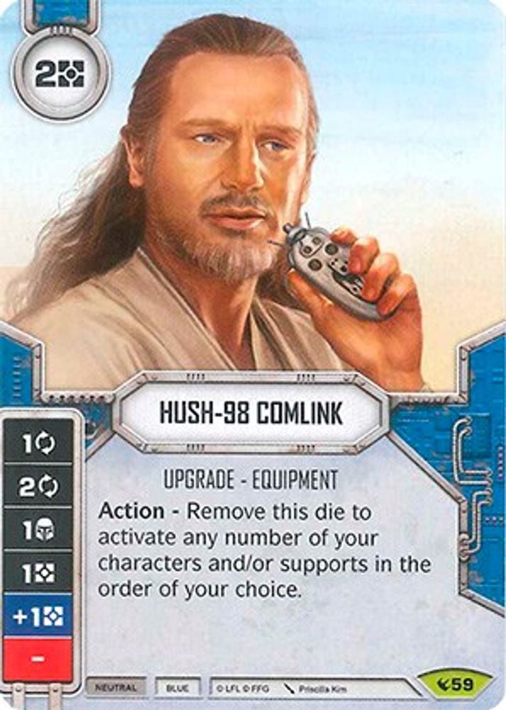 Hush-98 Comlink, Card-and-die, front