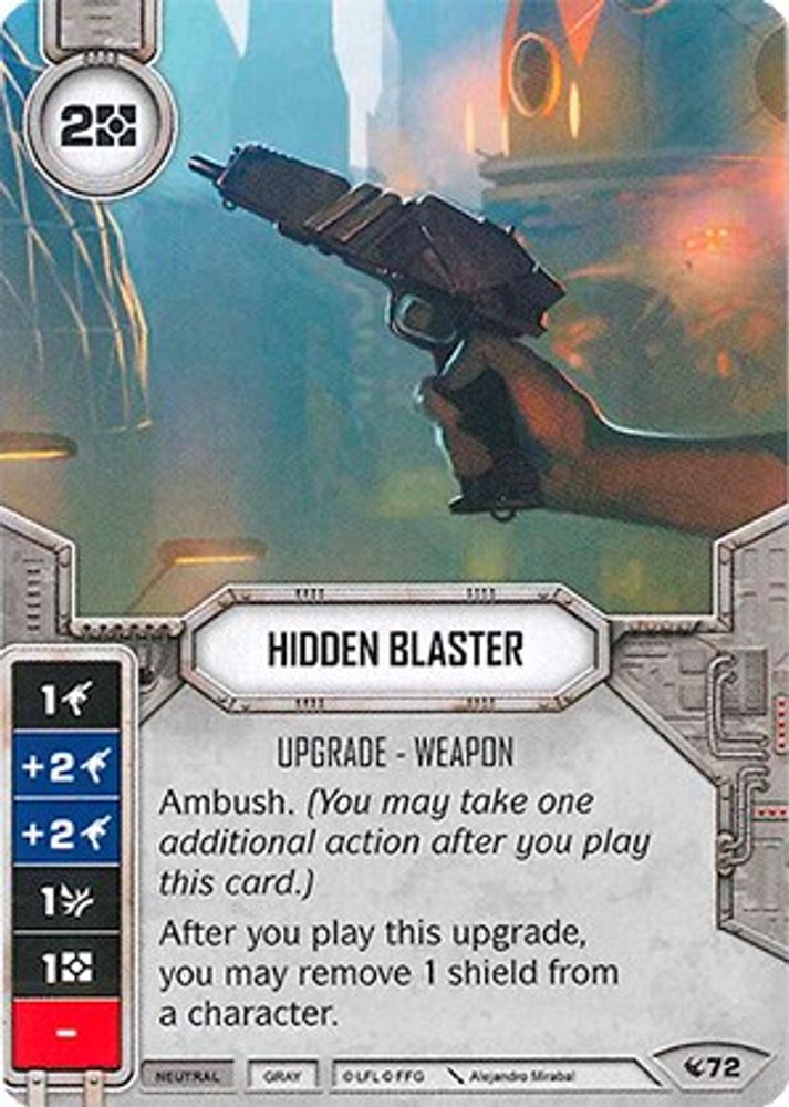 Hidden Blaster, Card-and-die, front