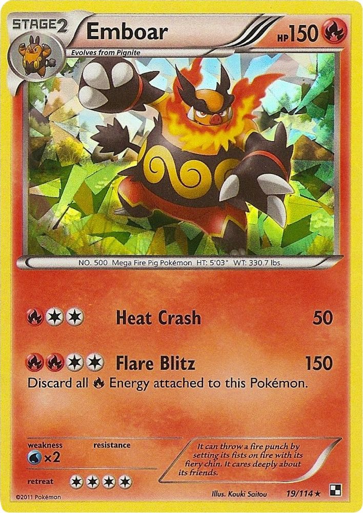 Emboar - 19/114 (Cracked Ice Holo)