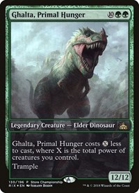Ghalta, Primal Hunger, Game Day & Store Championship Promos