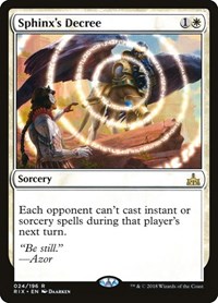 Sphinx's Decree, Rivals of Ixalan