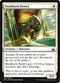 Snubhorn Sentry, Rivals of Ixalan
