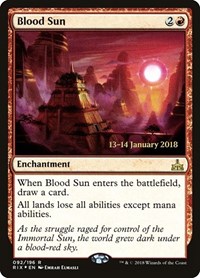 Blood Sun, Prerelease Cards