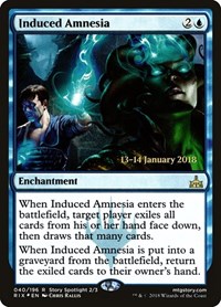 Induced Amnesia, Prerelease Cards