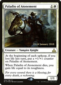 Paladin of Atonement, Prerelease Cards
