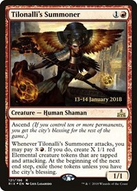 Tilonalli's Summoner, Prerelease Cards