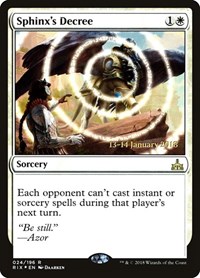 Sphinx's Decree, Prerelease Cards
