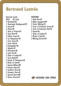 1996 Bertrand Lestree Decklist Card, World Championship Decks