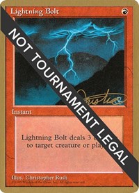 Lightning Bolt - 1996 Mark Justice (4ED), World Championship Decks