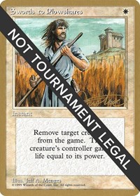 Swords to Plowshares - 1996 Mark Justice (4ED), World Championship Decks