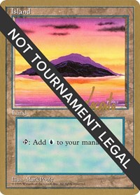 Island (A) - 1996 Michael Loconto (4ED), World Championship Decks