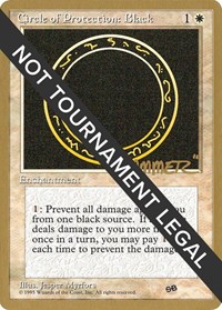 Circle of Protection: Black - 1996 Shawn "Hammer" Regnier (4ED) (SB), World Championship Decks
