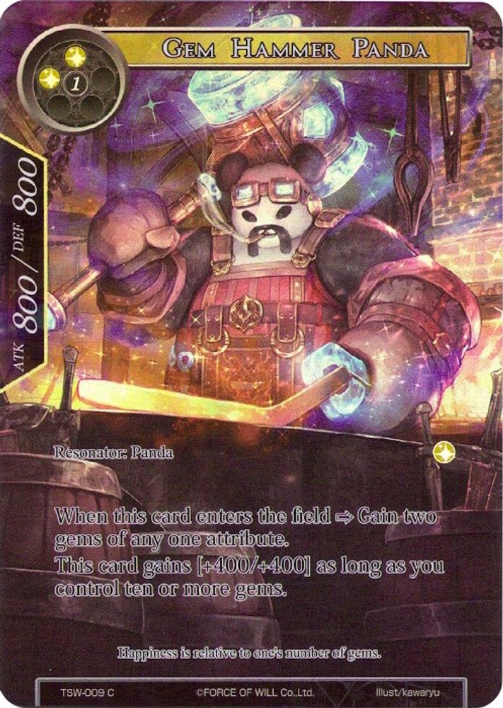 Gem Hammer Panda (Full Art), Foil, front