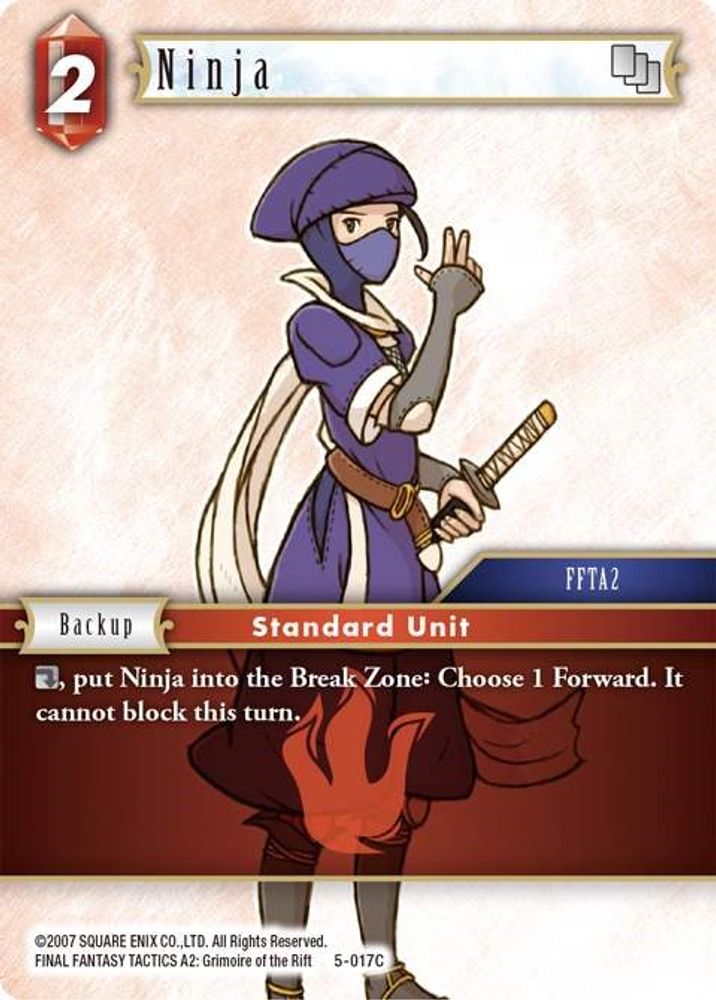 Ninja (Fire), Standard, front