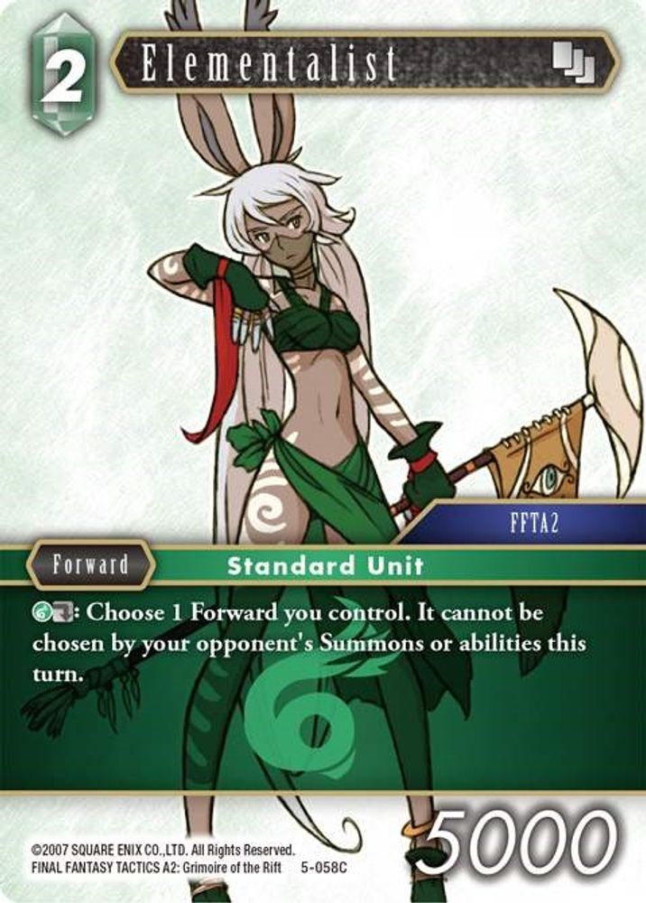 Elementalist, Standard, front