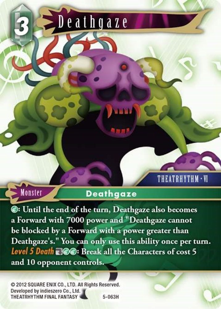 Deathgaze, Standard, front