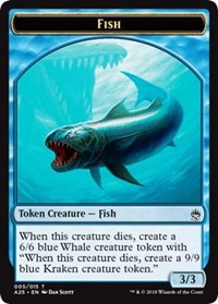 Fish // Kraken Double-Sided Token, Masters 25