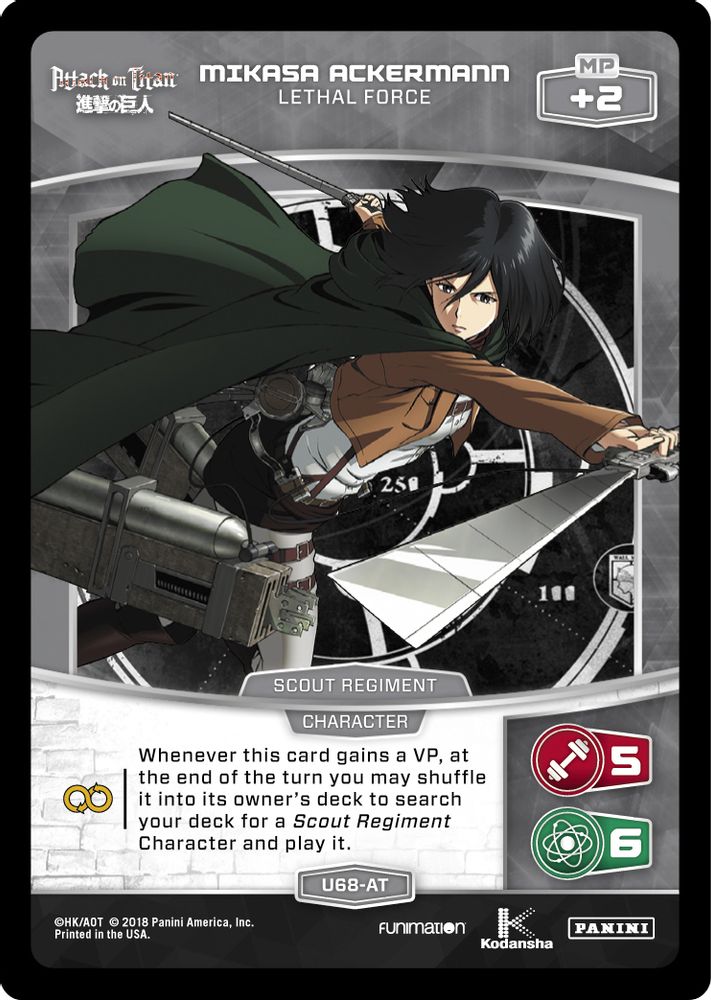 Mikasa Ackermann - Lethal Force (U68-AT), Standard, front