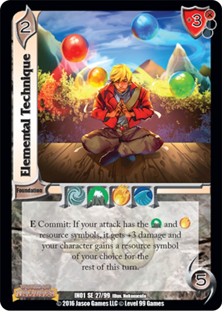 Elemental Technique, Standard, front