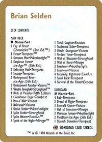 1998 Brian Selden Decklist Card, World Championship Decks