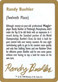 1998 Randy Buehler Biography Card, World Championship Decks