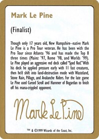 1999 Mark Le Pine Biography Card, World Championship Decks