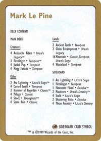 1999 Mark Le Pine Decklist Card, World Championship Decks