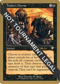 Tsabo's Decree - 2001 Antoine Ruel (INV), World Championship Decks