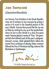 2001 Jan Tomcani Biography Card, World Championship Decks