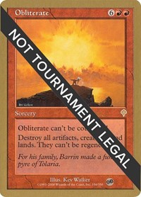 Obliterate - 2001 Jan Tomcani (INV) (SB), World Championship Decks