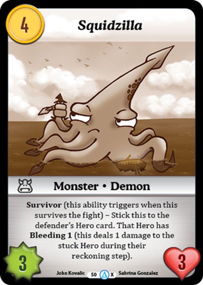 Squidzilla (Alt 1), Standard, front