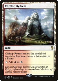 Clifftop Retreat, Prerelease Cards