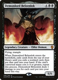 Demonlord Belzenlok, Prerelease Cards