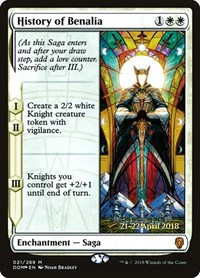 History of Benalia, Prerelease Cards