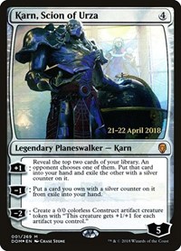 Karn, Scion of Urza, Prerelease Cards