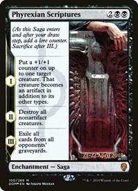 Phyrexian Scriptures, Prerelease Cards