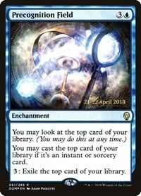 Precognition Field, Prerelease Cards