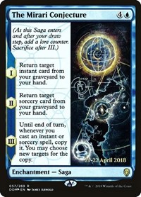 The Mirari Conjecture, Prerelease Cards